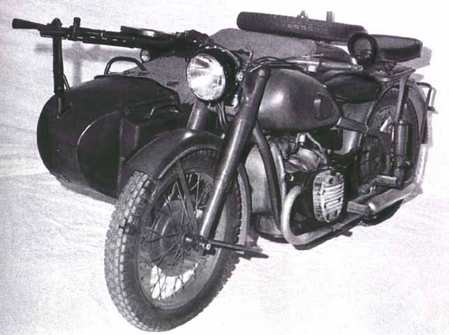 Motorcycle M-72 with sidecar